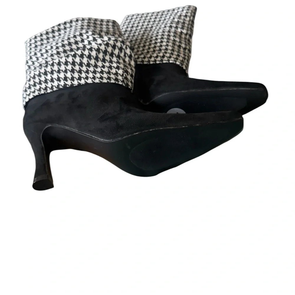 NEW NEW YORK & COMPANY Kalissa Tall Convertible Stiletto Boot Houndstooth 7
